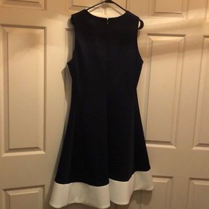 DKNY navy blue and white dress.